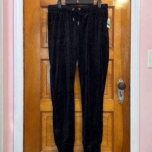 Planet Gold Black Beauty Velvour Joggers Sweatpants Women’s Large